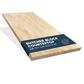 6ft Unfinished Hevea Wood Butcher Block Island, 72"L x 39"W x 1.5"T