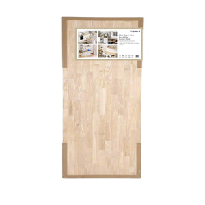 6ft Unfinished Hevea Wood Butcher Block Island, 72"L x 39"W x 1.5"T