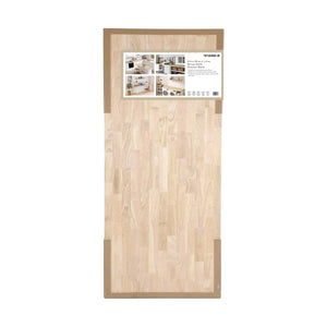 8ft Unfinished Hevea Wood Butcher Block Island, 96"L x 39"W x 1.5"T