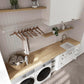 12ft Unfinished Hevea Wood Butcher Block Counter Tops, 144"L x 25"W x 1.5"T