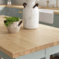 6ft Unfinished Hevea Wood Butcher Block Island, 72"L x 39"W x 1.5"T